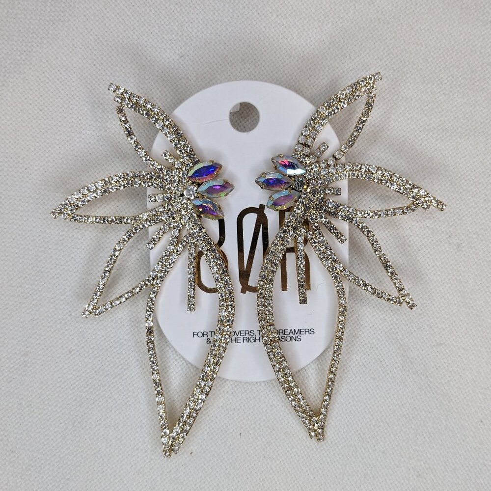 NWT Butterfly Crystal Earrings by 8 Other Reasons